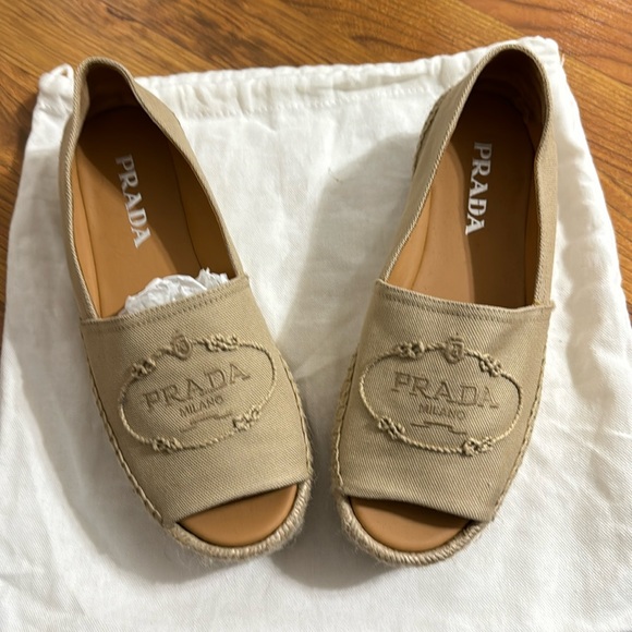 Prada Platform Shoes sz 7.5 - Picture 1 of 8